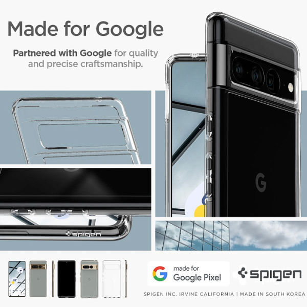 Купить Чехол Spigen Ultra Hybrid (ACS04726) для Google Pixel 7 Pro (Clear)